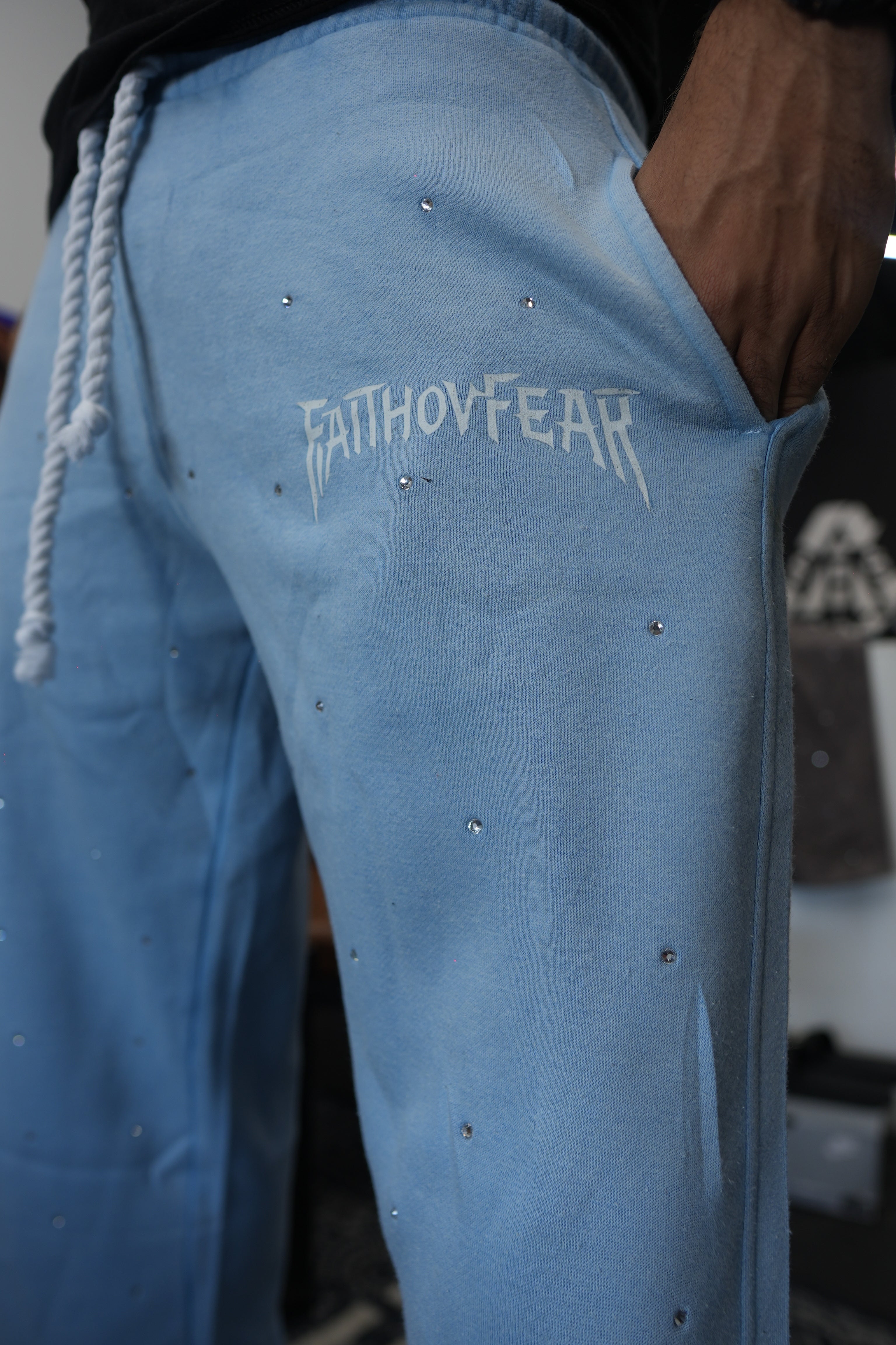-FOF WALK IN FAITH UNI-SEX SWEATS BABY BLUE